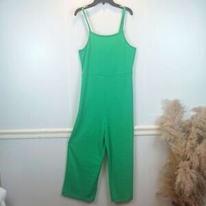 Copper Key girls  green sleeveless straight wide leg jumpsuit size XL